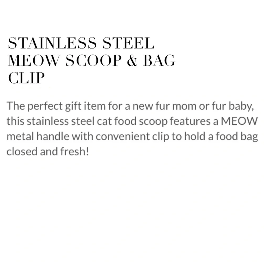 Mud pie Meow Scoop & Bag Clip